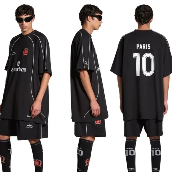 balenciaga paris soccer shirt サイズ1 国内発送☆BALENCIAGA】PARIS SOCCER ロングスリーブ Tシャツ